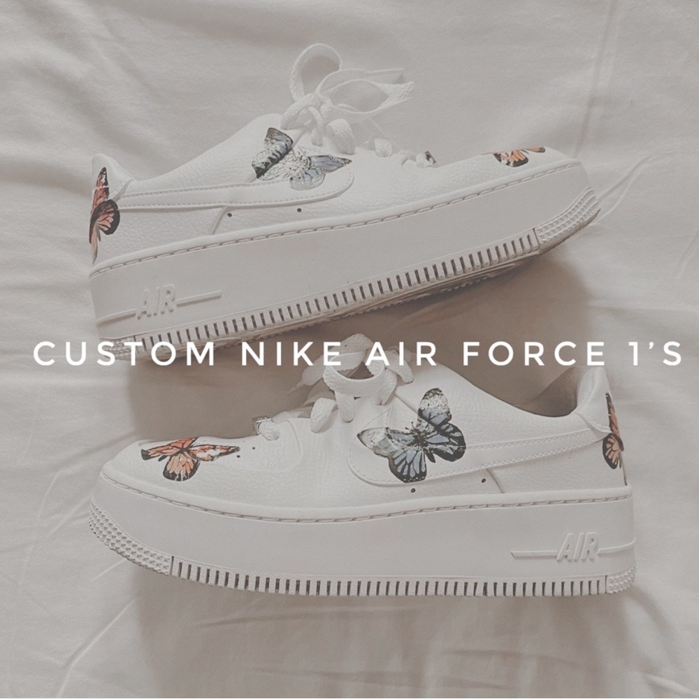 Nike Custom Butterfly Air Force 1- s7.5